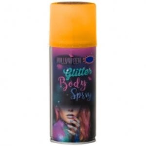 Halloween Glitter Body Spray - Orange