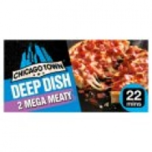 2 Deep Dish Mega Meaty Pizzas £1.25