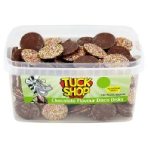 Tuck Shop Chocolate Flavour Disco Disks Tub of 120