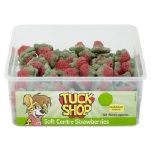 Tuck Shop Soft Centre Strawberries Tub of 120