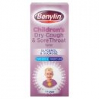 Asda Benylin Childrens Dry Cough & Sore Throat Syrup 1+ Year