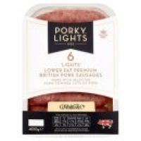 Asda Porky Whites Lights 6 Premium Lower Fat Pork Sausages