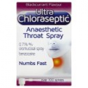 Asda Ultra Chloraseptic Anaesthetic Throat Spray Blackcurrant Flavour