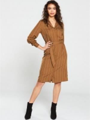 LittleWoods  V by Very Stripe Button Through Shirt Dress