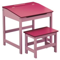 RobertDyas  Kids Desk & Stool - Pink