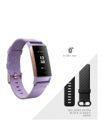 LittleWoods  Fitbit Charge 3 SE Fitness Tracker - Lavender Woven