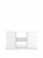 LittleWoods  Ideal Home Bilbao Ready Assembled High Gloss Desk - White