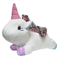 QDStores  Sequin Unicorn Soft Toy