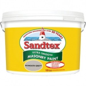 Sandtex Ultra Smooth Masonry Paint - Plymouth Grey 10L £30.00