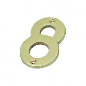 Wickes Door Number 8 - Brass £3.25