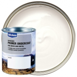 Wickes Exterior Primer Undercoat Paint - White 750ml £16.00