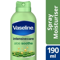 Wilko  Vaseline Intensive Care Aloe Soothe Spray Moisturiser 190ml