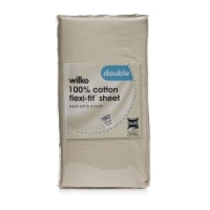 Wilko Flexi Fit Parchment Double Fitted Sheet £6.75
