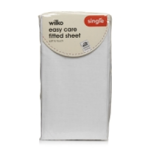 Wilko 100% Cotton White Single Fitted Sheet £4.50