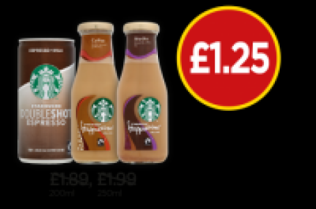 Budgens  Starbucks Doubleshot Espresso, Frappuccino Coffee Drink, Moc