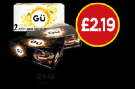 Budgens  Gu Guzillionaires, Chocolate & Vanilla Cheesecake, Lemon Che