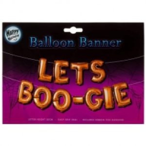 Halloween Balloon Banner - Lets Boo-gie