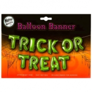Halloween Balloon Banner - Trick or Treat
