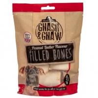 BMStores  Gnash & Gnaw Peanut Butter Flavour Filled Bones 3pk