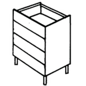 Wickes Calgary Four Drawer Base Unit 500mm
