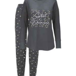 Aldi  Grey Ladies Glitter Pyjamas