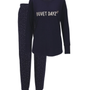 Aldi  Navy Ladies Glitter Pyjamas