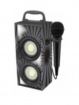 Lexibook Mini Bluetooth Karaoke Tower with Microphone - Blac £23.99
