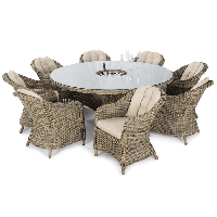 RobertDyas  Maze Rattan Winchester 8-Seater Round Outdoor Dining Set wit