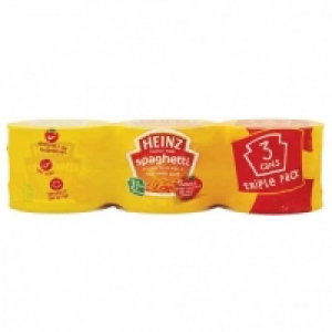 HEINZ SPAGHETTI HOOPS 3 PACK £1.39
