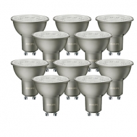 Wickes  Philips LED Silver Spotlight Bulbs - 5W GU10 - Pack of 10