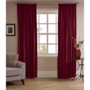 Wilko Red Thermal Blackout Pencil Pleat Curtains 167 W x 183 £26.00