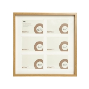 Wilko Light Wood Effect 6 Multi Aperture Photo Frame 6 x 4 I £7.00