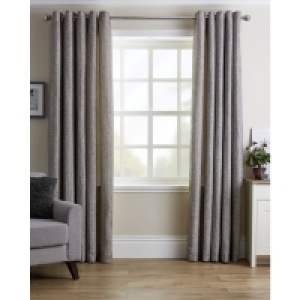 Wilko Charcoal Basketweave Lined Eyelet Curtains 167 W x 137 £33.00