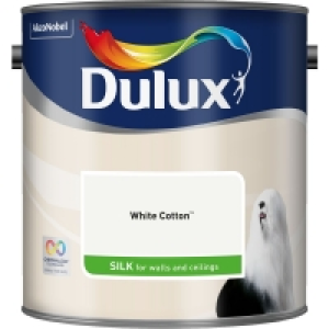 Dulux White Cotton Silk Emulsion Paint 2.5L £10.00