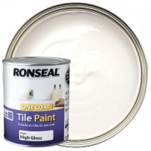 Ronseal One Coat Tile Paint - Gloss White 750ml &pound;19.99