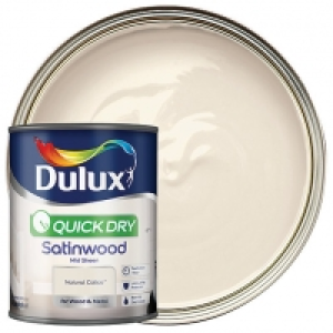 Dulux Quick Dry Satinwood Paint - Natural Calico 750ml &pound;20.50