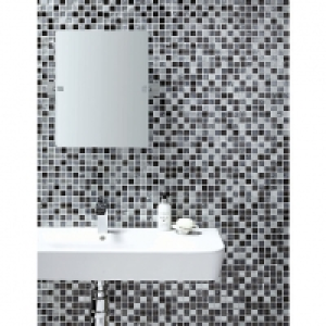 Wickes Midnight Glass & Stone Mosaic - 300 x 300mm &pound;12.49