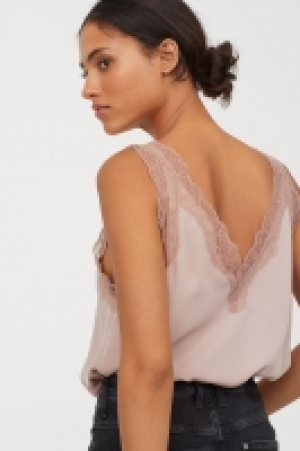  Satin top with lace £8.00