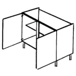 Wickes New Jersey Base Unit High Line 1000mm