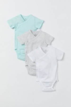  3-pack wrapover bodysuits £7.00