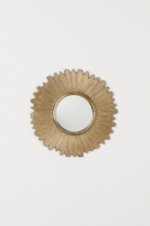 HM   Small metal-framed mirror