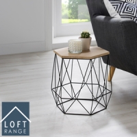 HomeBargains  Loft Range Hexagon Wire Side Table