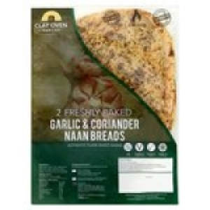 The Clay Oven Bakery Garlic & Coriander Naan Bread £1.25