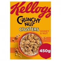 Tesco  Kelloggs Crunchy Nut Honey & Nut Clusters 450G