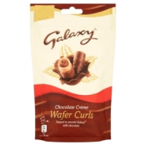 Tesco  Galaxy Wafer Curls Chocolate Creme 90G