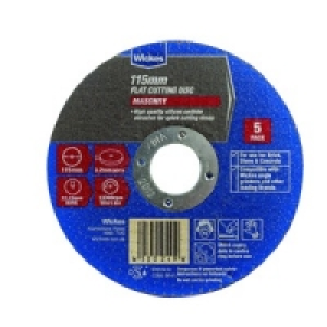 Wickes Masonry Flat Cutting Disc 115mm Pack 5