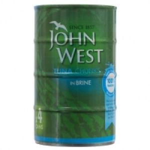 John West Tuna Chunks in Brine 4 x 132g