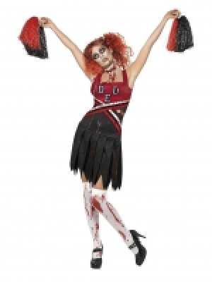 Halloween Zombie Cheerleader and Bloody Stockings - Adult Co £39.99