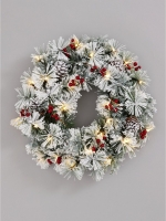 LittleWoods  Bavarian Pre-Lit Christmas Wreath
