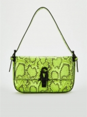 LittleWoods  Steve Madden Bhaute Snake Print Shoulder Bag - Neon Yellow